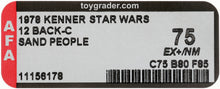 Load image into Gallery viewer, Star Wars 1978 Vintage Kenner 12 Back C Sand People MOC AFA 75