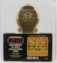 Load image into Gallery viewer, Star Wars 1983 Vintage Kenner ROTJ C-3PO Collector's Case MISB AFA 75