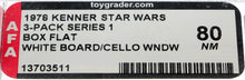 Load image into Gallery viewer, Star Wars 1978 Kenner 3-Pack Series 1 Box Flat White Board/Cello Window AFA 80