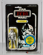 Load image into Gallery viewer, Star Wars 1983 ESB/ROTJ logo transition MOC At-At Driver AFA 80 (Canada)