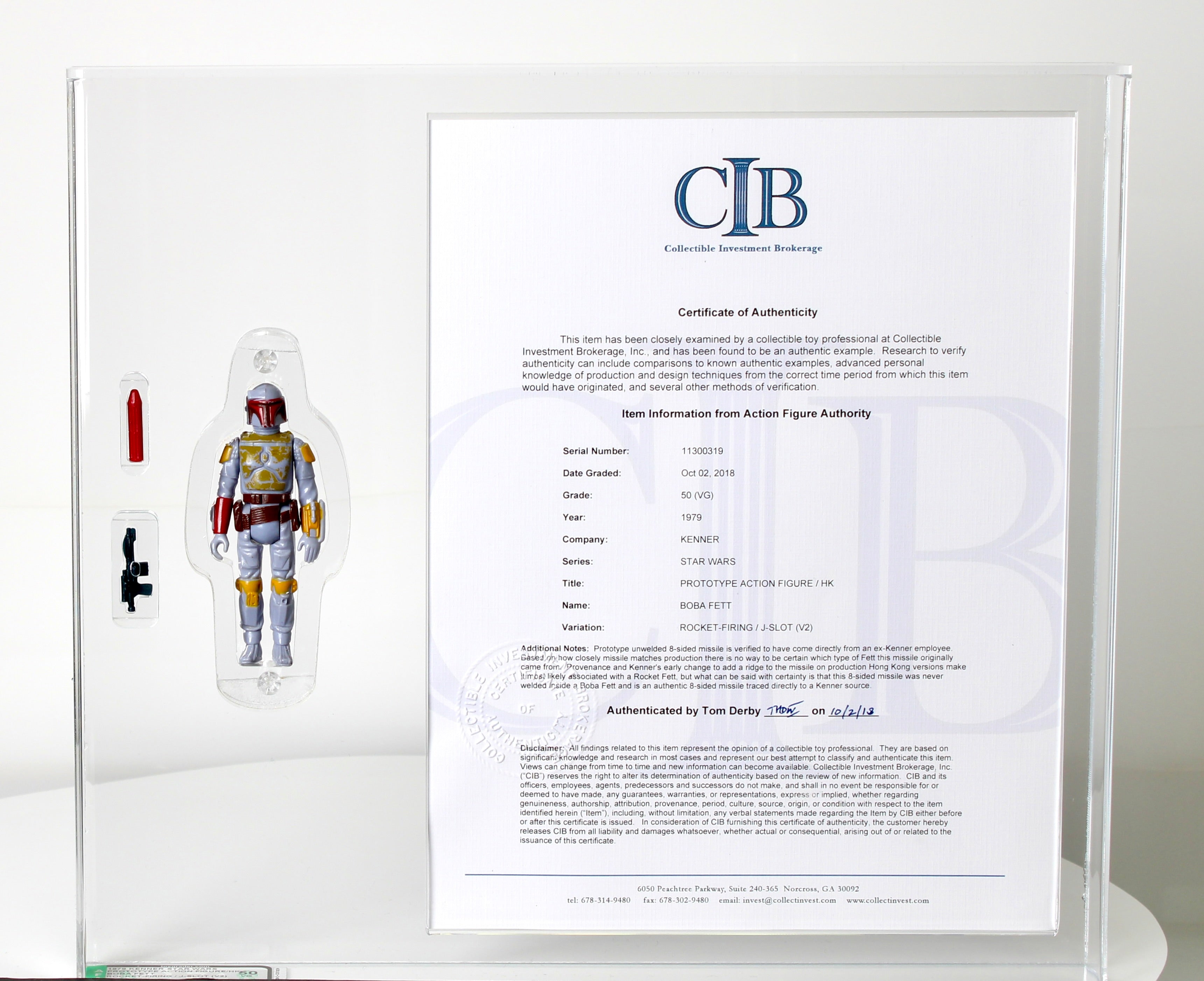 Star Wars 1979 J-Slot Rocket Firing Boba Fett V2 AFA 50 Kenner