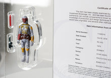 Load image into Gallery viewer, Star Wars 1979 J-Slot Rocket Firing Boba Fett V2 AFA 50 Kenner Pedigree