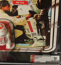 Load image into Gallery viewer, Star Wars 1978 Vintage Kenner R5-D4 20-B back (Offerless) AFA 80 MOC