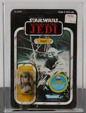 Load image into Gallery viewer, Star Wars 1983 Kenner Vintage ROTJ Yoda 48 back AFA 70