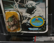Load image into Gallery viewer, Star Wars 1983 Kenner Vintage ROTJ Yoda 48 back AFA 70