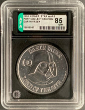 Load image into Gallery viewer, Star Wars 1984 Vintage Kenner POTF Coin Darth Vader AFA 85