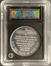 Load image into Gallery viewer, Star Wars 1984 Vintage Kenner POTF Coin Greedo AFA 85