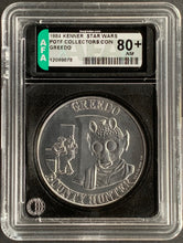 Load image into Gallery viewer, Star Wars 1984 Vintage Kenner POTF Coin Greedo AFA 80+