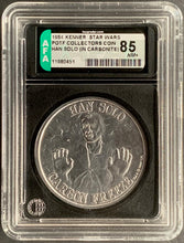 Load image into Gallery viewer, Star Wars 1984 Vintage Kenner POTF Coin Han Solo Carbonite AFA 85