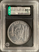 Load image into Gallery viewer, Star Wars 1984 Vintage Kenner POTF Coin Han Solo Trench Coat AFA 80+