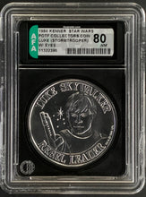 Load image into Gallery viewer, Star Wars 1984 Vintage Kenner POTF Coin Luke Stormtrooper w/Eyes AFA 80