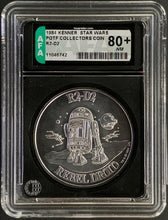 Load image into Gallery viewer, Star Wars 1984 Vintage Kenner POTF Coin R2-D2 AFA 80+