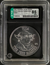 Load image into Gallery viewer, Star Wars 1984 Vintage Kenner POTF Coin Yoda AFA 85
